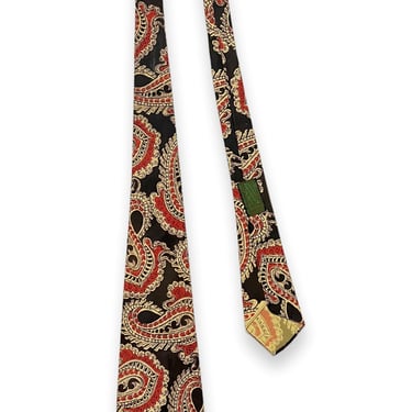 Vintage 1930s TOWNCRAFT DELUXE Paisley Necktie ~ Art Deco / Rockabilly / Swing ~ Neck Tie / Cravat ~ 