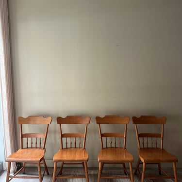 Maple dining chairs. Sold as set of 4.