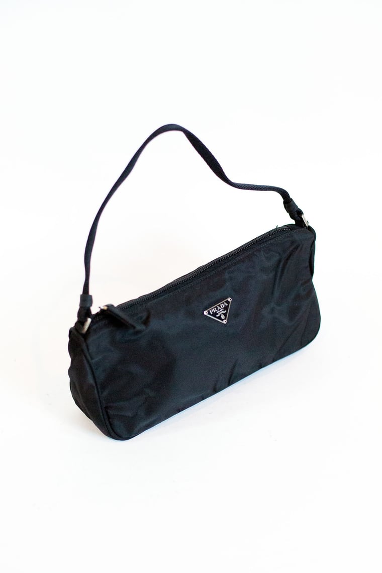 Prada Black Tessuto Nylon Pochette - shop 