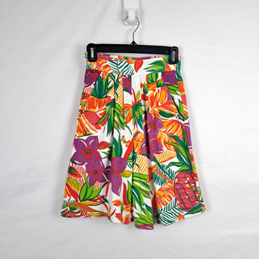 Vintage 90s Tropical Floral Lounge Shorts 