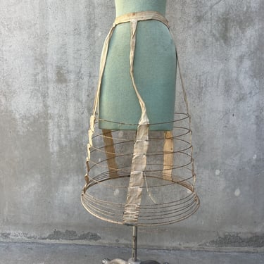 Antique Victorian Hoop Skirt Crinoline Underwear Dress Wired Lingerie Vintage