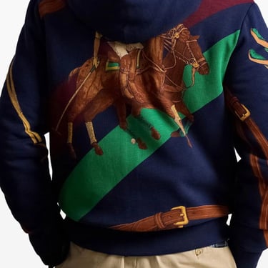 Polo Ralph Lauren Sash Equine Print Zip Hoodie