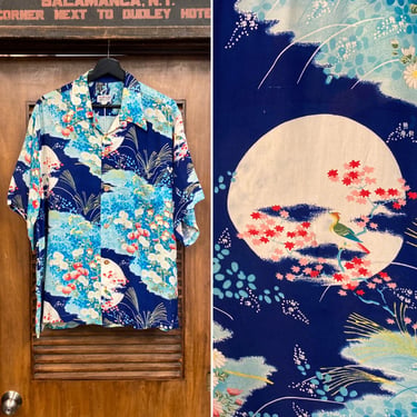 Vintage 1950's Original “Kilohana” Asian Japan Design Crepe