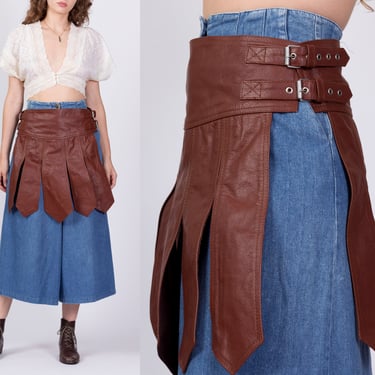 Leather Fantasy Armor Mini Skirt - 30