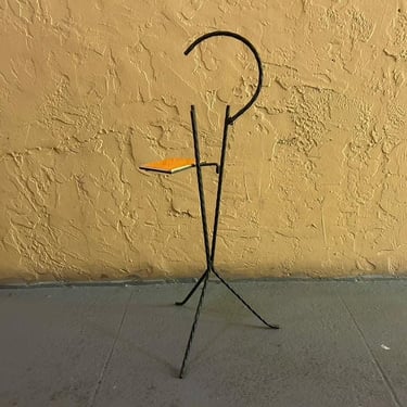 Vintage Mid Century Modern plant stand, 1960s side table plant display 