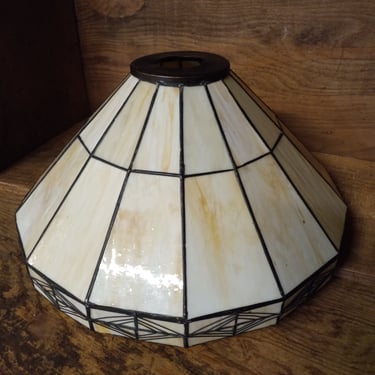 Beautiful Slag Glass Lamp Shade 13.25 X 7