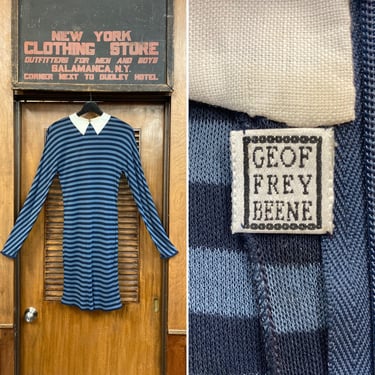 Vintage 1960’s Geoffrey Beene Mod Style Pattern Designer Dress, 1960’s Mod Dress, Striped Dress, Geoffrey Beene Dress, Vintage Designer 