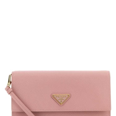 Prada Women Pink Leather Clutch