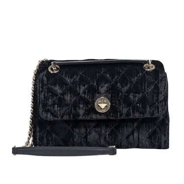 Kate Spade - Black Velvet Quilted Crossbody Bag