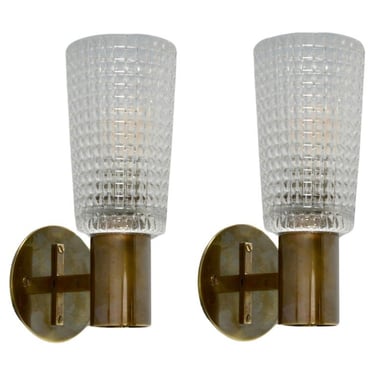 Pair of Late 40s Holophane Sconces