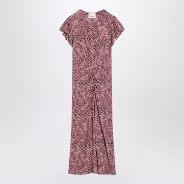 Isabel Marant Tullya Midi Dress In Purple/Cream Women