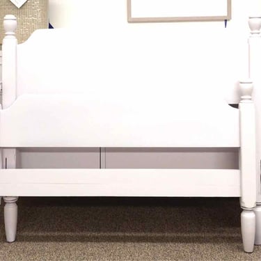 Solid Maple Twin Bed Finished in White