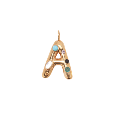 Confetti Letter “A” Charm