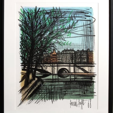 Bernard Buffet, La Seine, Lithograph, signed in the plate 