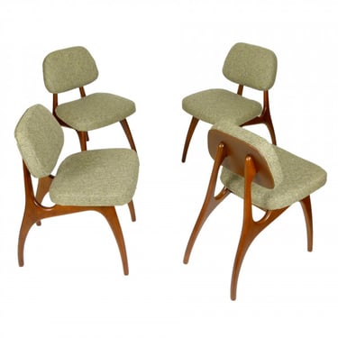 Set of 4 Sculptural Dining Chairs