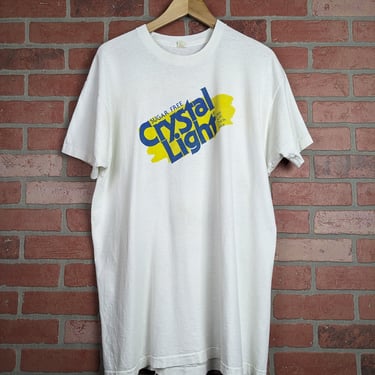 Vintage 80s Double Sided Crystal Light ORIGINAL Lemonade Promo Tee - Extra Large 