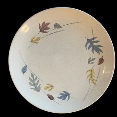 Vintage Mid Century Modern 1955 Autumn Leaves Speckled Dinner Plate by Franciscan 