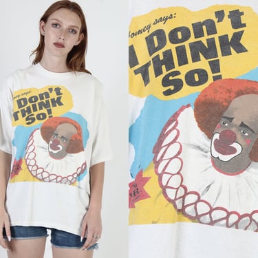 Homey The Clown I Dont Think So T Shirt, Vintage 1990 In Living Color TV Show, Damon Wayans 20th Century Fox Rap Tee 
