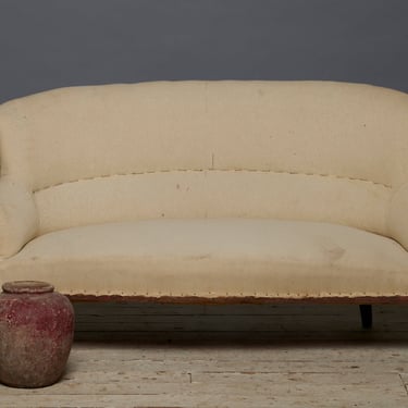 1920's French Small Rounded Back Sofa