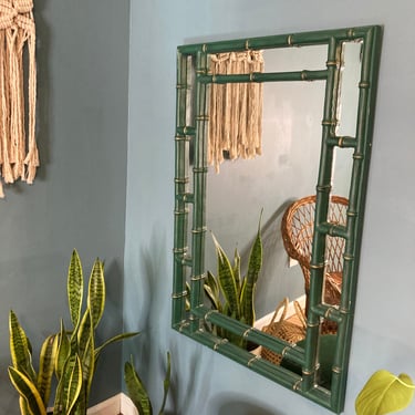 Chinorserie Mirror, Faux Wall Mirror 