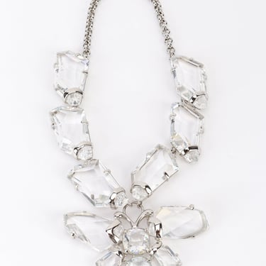 Crystal Ice Butterfly Pendant Necklace