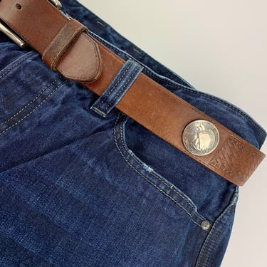 Vintage Half Dollar Concho Belt - By JUSTIN | Gabriela display picture 1