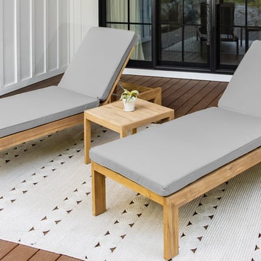 Pacific Teak Outdoor Lounge Chair Set