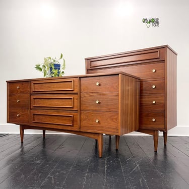 Walnut Dresser Set
