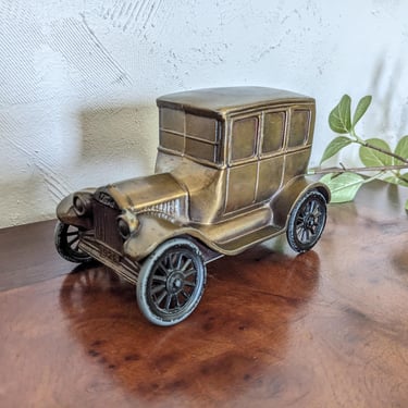 Vintage Metal Model T Ford Coin Bank 