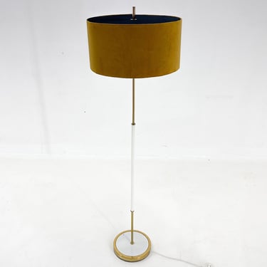 Mid Century Floor Lamp, Germany, 1970's, New Handmade Lampshade / Vintage Floor Lamp / German 