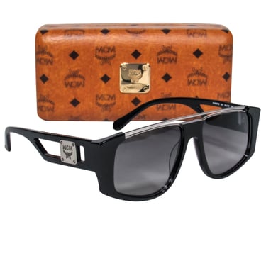 MCM - Black Square Oversized Browline Sunglasses