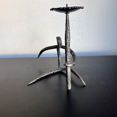 1970s Sculptural Brutalist Candle Holder  