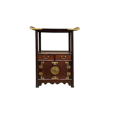 Oriental Hardware Altar Top Small Open Shelf Display Side Table Cabinet ws3600E 