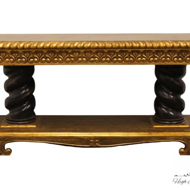 HIGH END Contemporary Modern Two Toned Black & Gold Painted 71" Entryway Console Table 