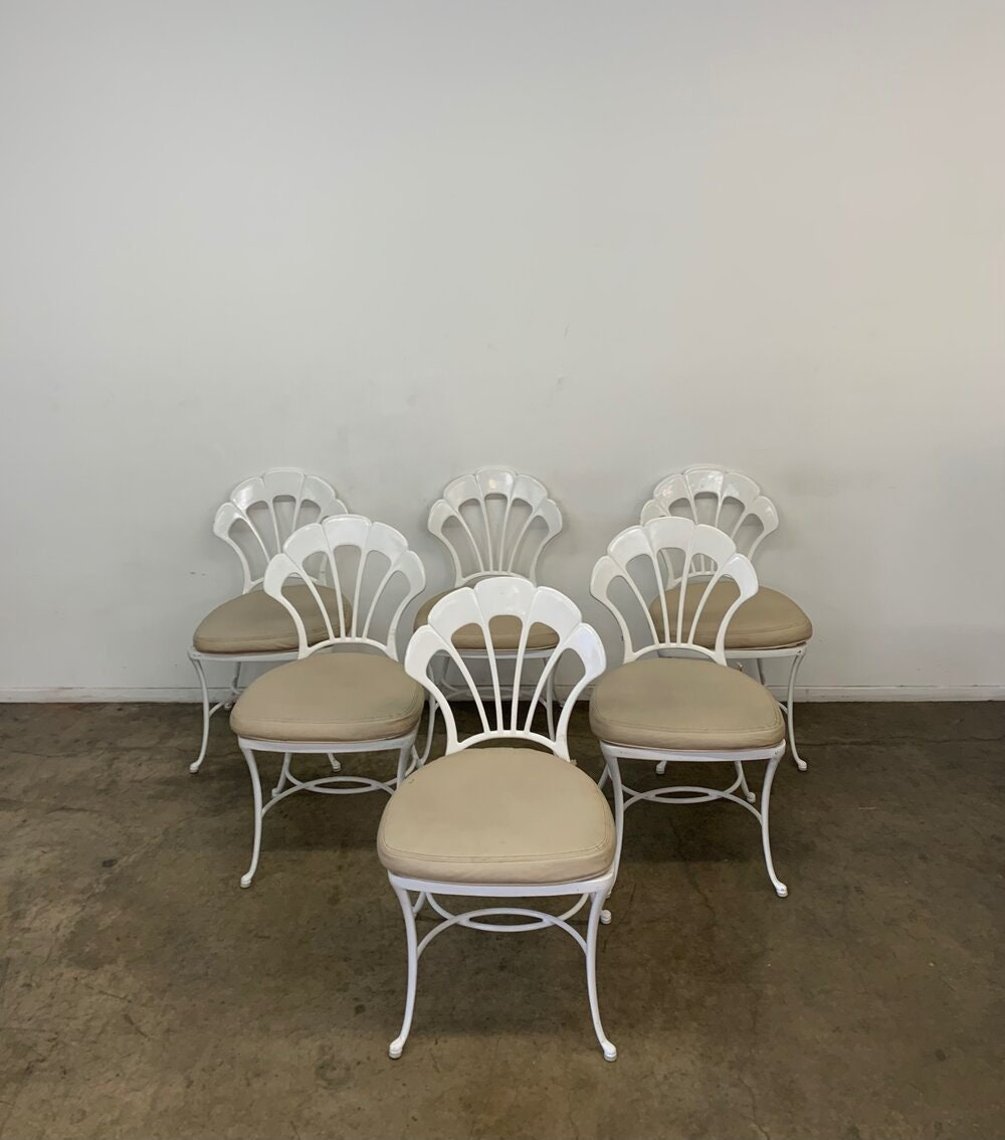 Brown Jordan Aluminum Dining Chairs set of six Vintage On Point