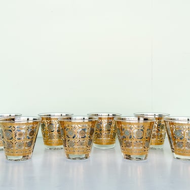 Set of Eight Aztec Culver Glassware