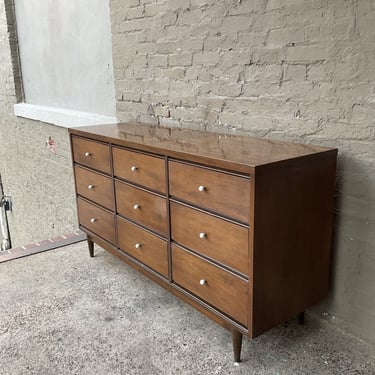 MCM Dresser with White Knobs