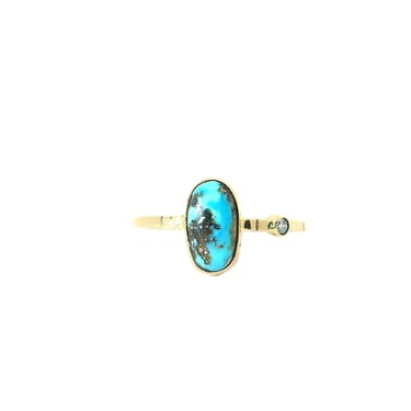 SECONDS JEWELRY: Toi Et Moi Ring - Turquoise & Diamond