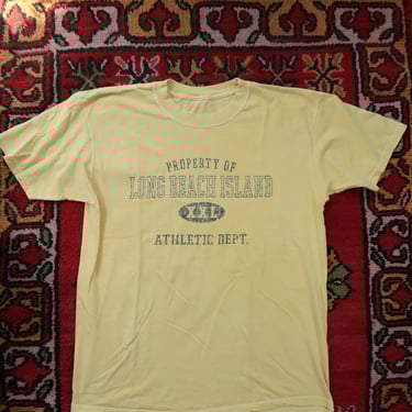 Vintage Long Beach Island Butter Yellow Graphic Tee - Property of Long Beach Island