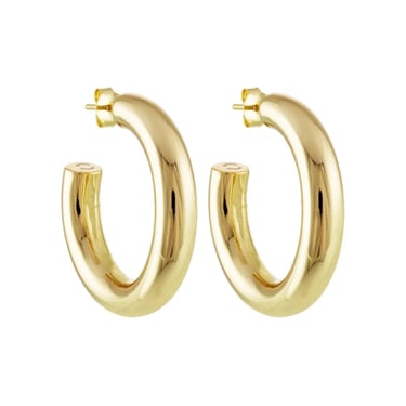 Large Perfect Hoops in Gold