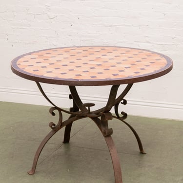 Terracotta and blue Tile Vintage Outdoor Table