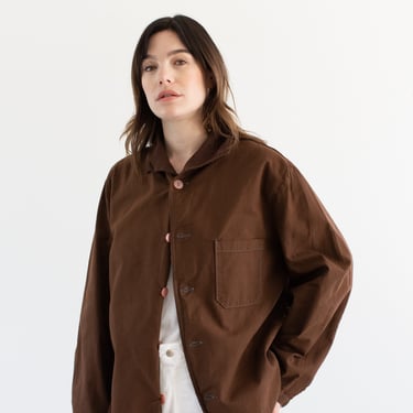 The Illustrator Shirt in Chocolate Brown | Vintage Flannel Shirt Jacket | Pajama Pyjama Blouse | L | 