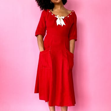 Modern Reformation Red Midi Dress, sz. XS