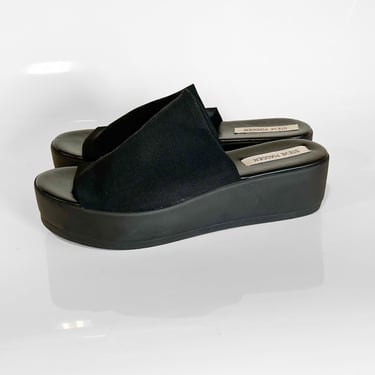 Black Steve Madden Platform Slides, sz. 11