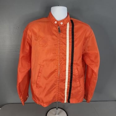 Vintage Medium Racing Stripe Windbreaker Jacket 