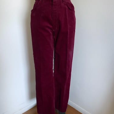 Vintage 80's Lee Velvet Trousers, High Waisted 