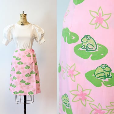1960s VESTED GENTRESS FROGS novelty skirt small | new spring summer 