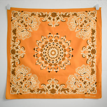 1950s Golden Yellow Cotton Bandana RN 13960 