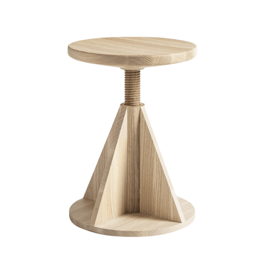 all wood stool in rocket ash
