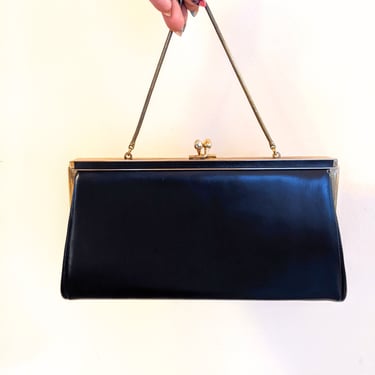 Navy Blue Vintage "Andé" Clutch Bag